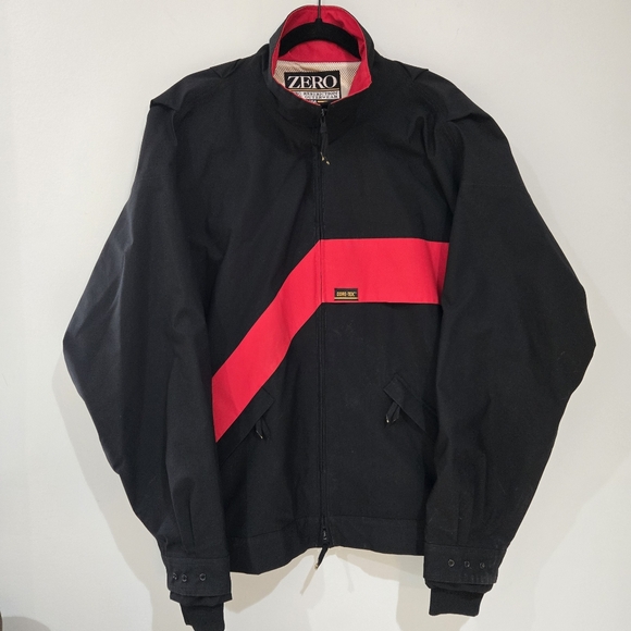 Zero Restriction GoreTex Full Zip Golf Waterproof Jacket Red/Black Mens Large - Picture 1 of 9